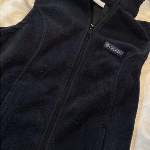 Columbia Black Fleece Vest with Full Zip